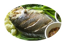 ปลานิลนึ่งแจ่ว