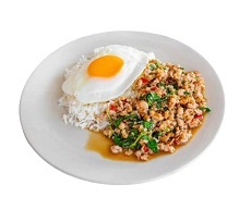 ข้าวกระเพราไก่ไข่ดาว